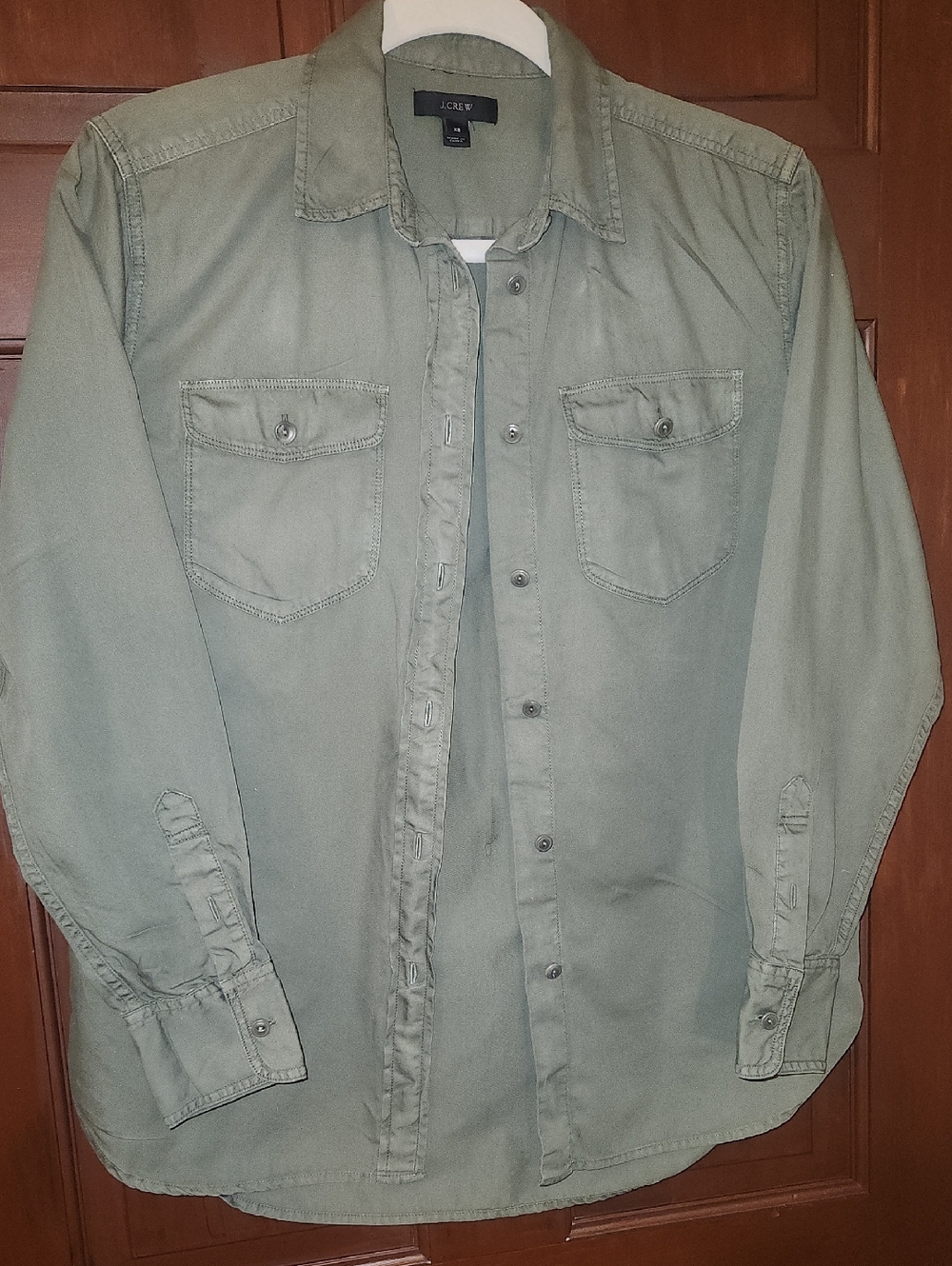 J.Crew Womens Olive Utility Shirt Jacket